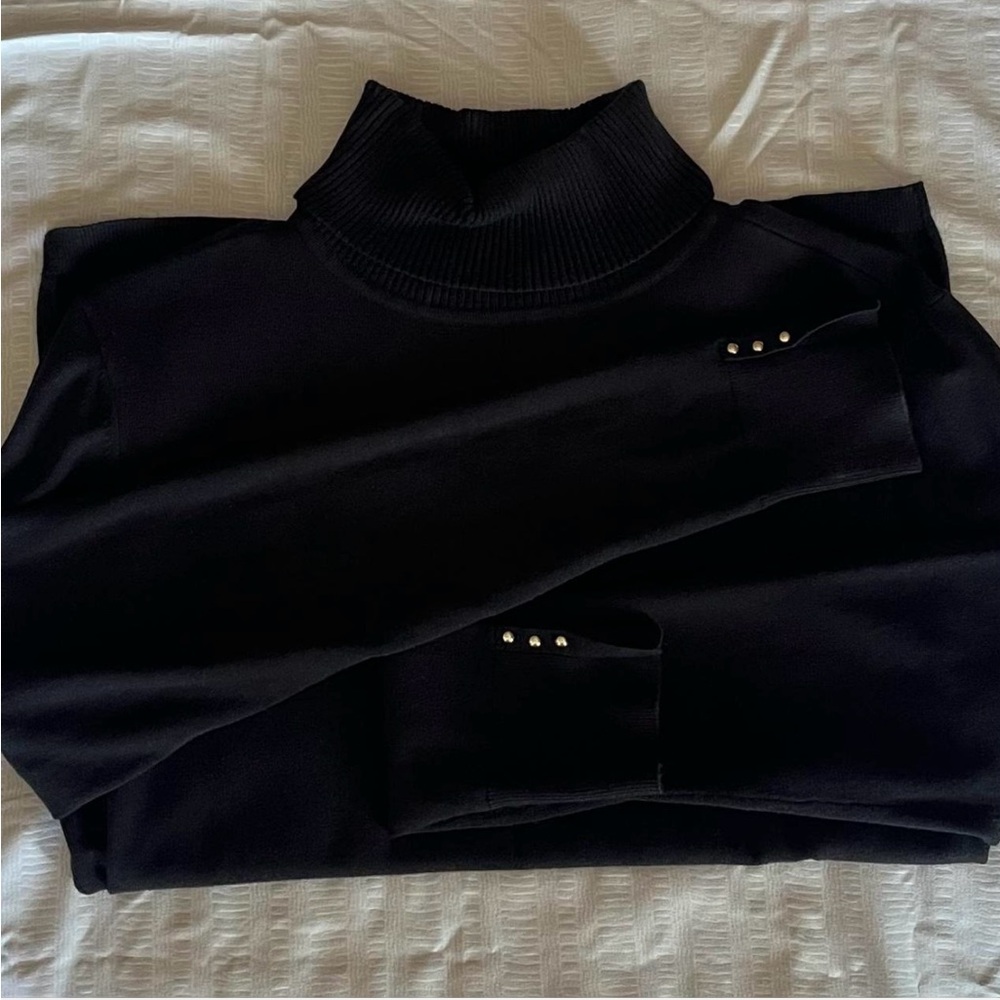 White House Black Market Black Cowl Neck Sweater
